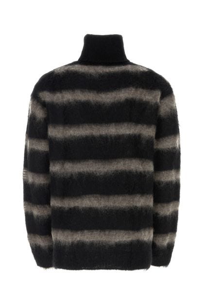 Bicolor mohair blend oversize sweater 