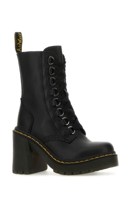 Black leather Chesney ankle boots