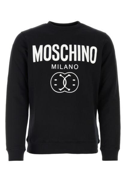 Black cotton Moschino X Smiley® sweatshirt