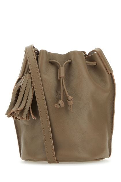 Cappuccino leather Silvia bucket bag