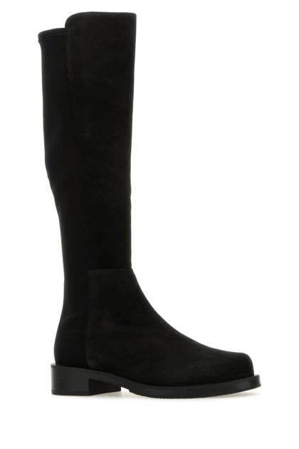 Suede and fabric black Halfnhalf boots