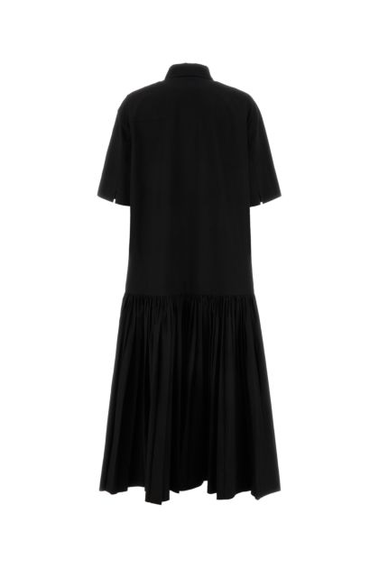 Black poplin shirt dress