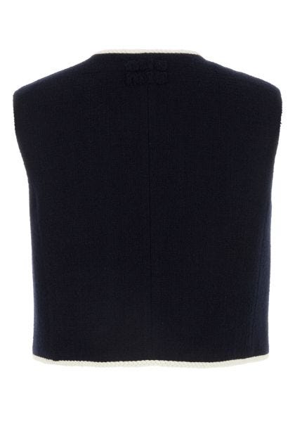 Midnight blue tweed vest