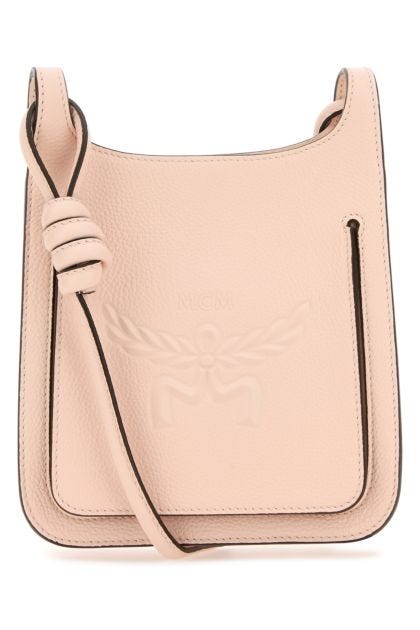 Pastel pink leather Mini Himmel Hobo crossbody bag