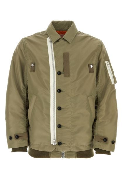 Army green nylon jacket