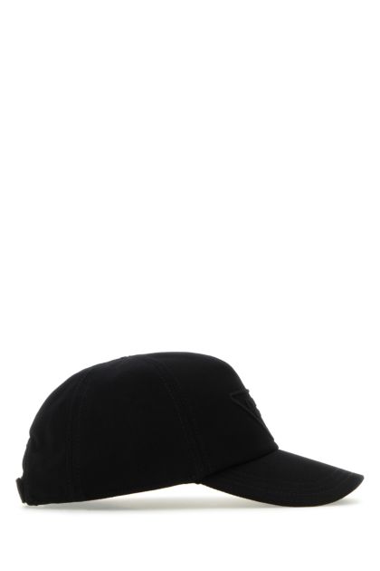 Black cotton baseball cap 