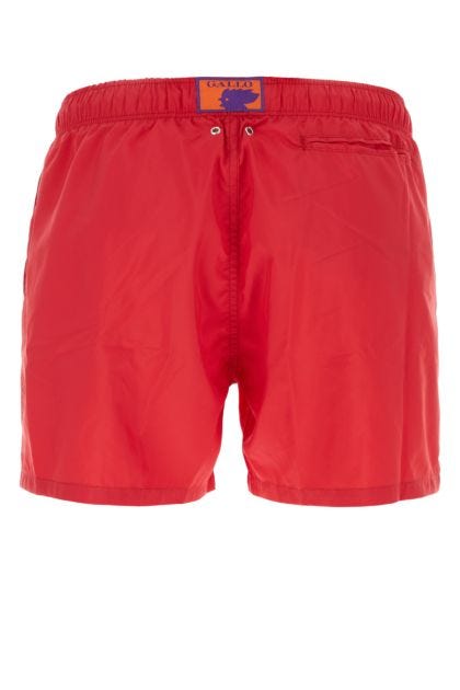Coral polyester swimming shorts
