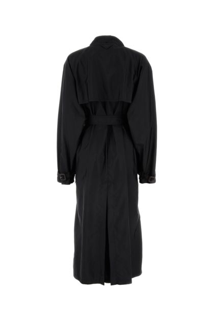 Black Re-Nylon trench coat 