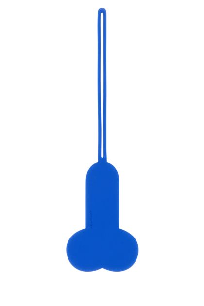 Blue rubber Penis key ring