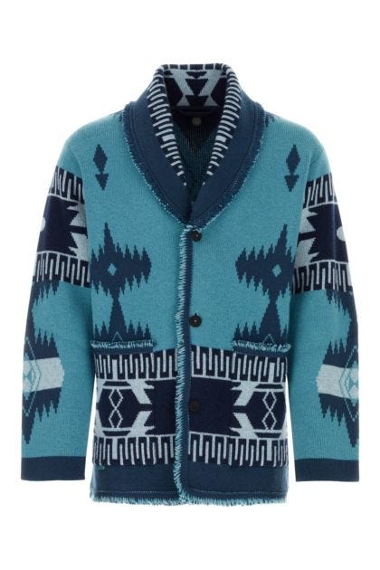 Embroidered cashmere Icon Jacquard cardigan 