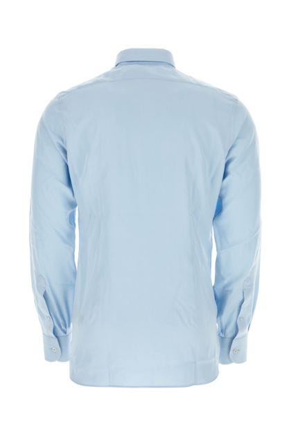 Light blue lyocell blend shirt