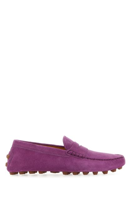 Purple suede Gommino loafers
