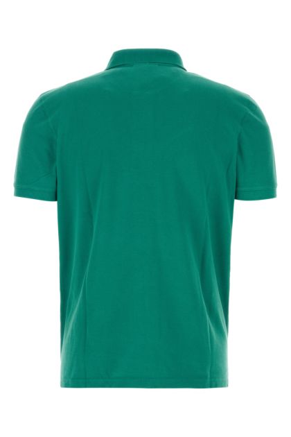 Green piquet polo shirt