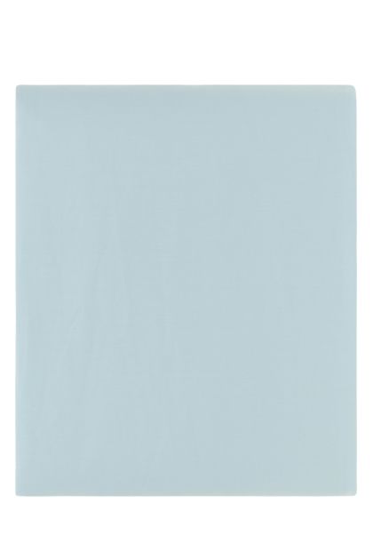 Light blue cotton flat sheet