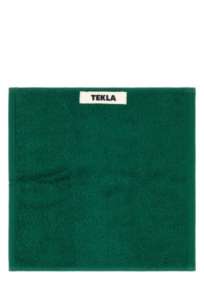 Green terry towel