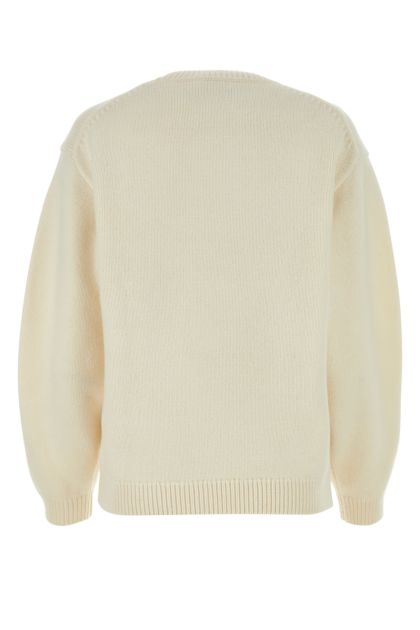 Ivory wool oversize KENZO Drawn Varsity sweater