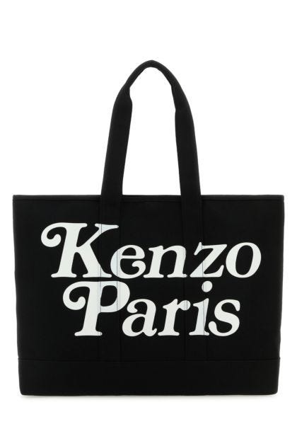 Black canvas big Kenzo Utility shopping bag