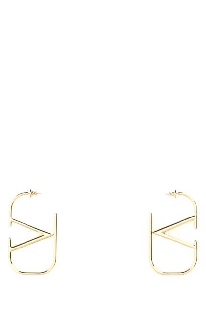 Gold metal VLogo Signature earrings