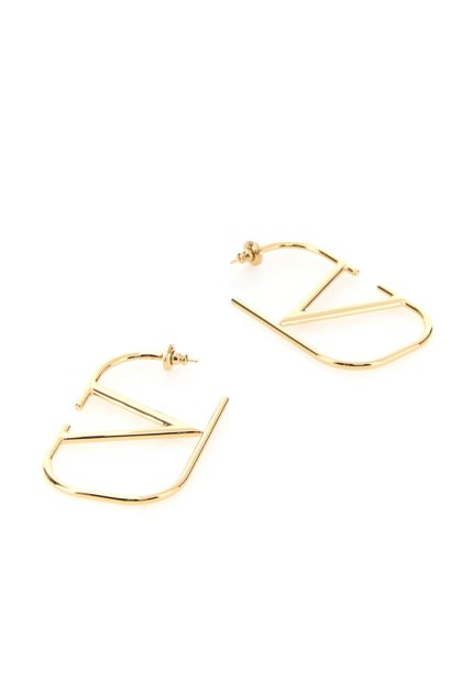 Gold metal VLogo Signature earrings