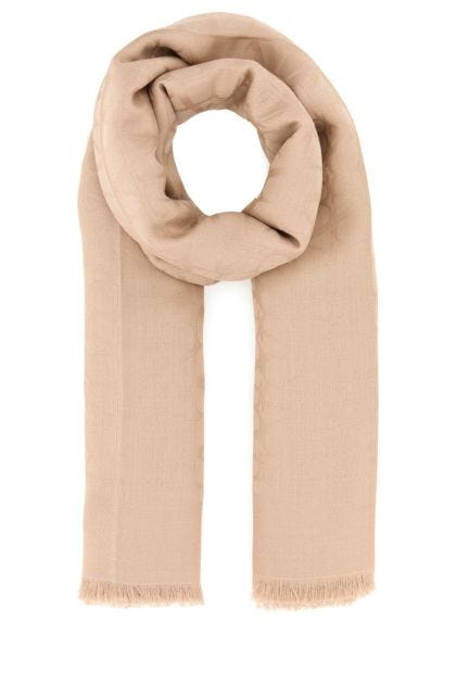 Antiqued pink wool blend scarf