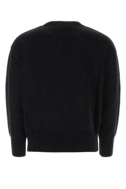 Black cotton blend sweater