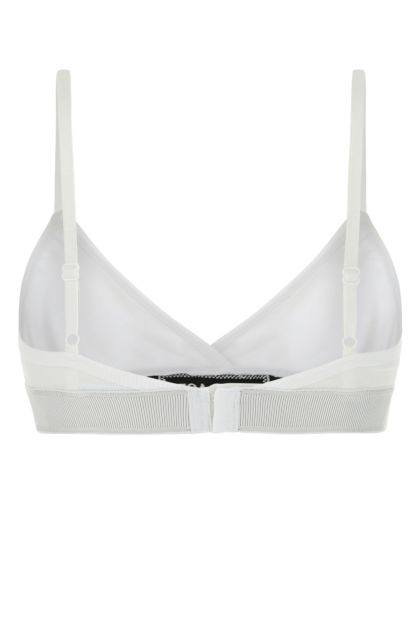 White stretch cotton bra