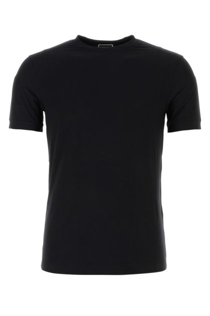 Black stretch viscose t-shirt