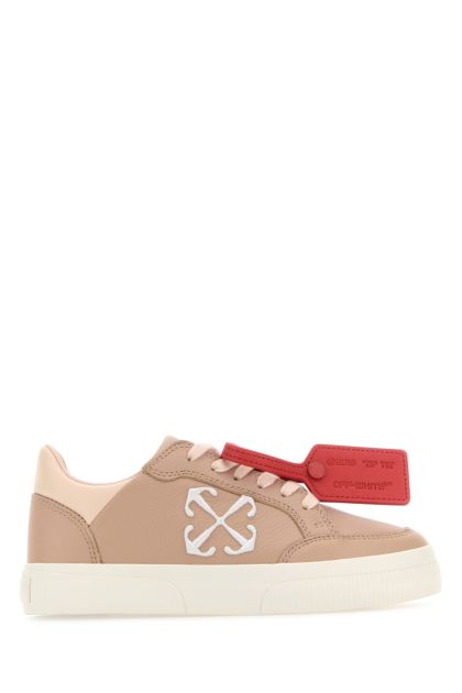 Powder pink leather New Low Vulcanized sneakers