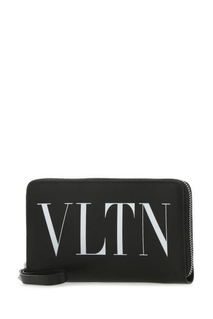 Black leather VLTN wallet