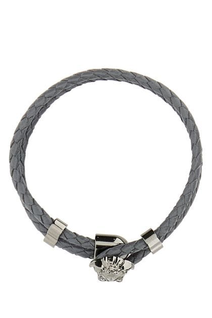 Anthracite leather bracelet 
