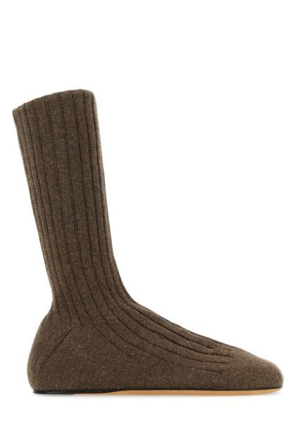 Brown wool blend Domenica ankle boots 