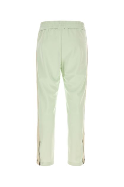 Mint green polyester joggers
