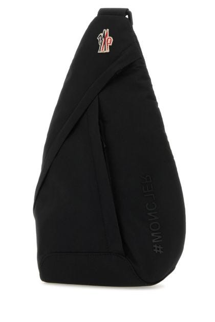 Black fabric belt bag